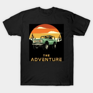 Black Yellow Simple Minimalist The Adventure T-Shirt